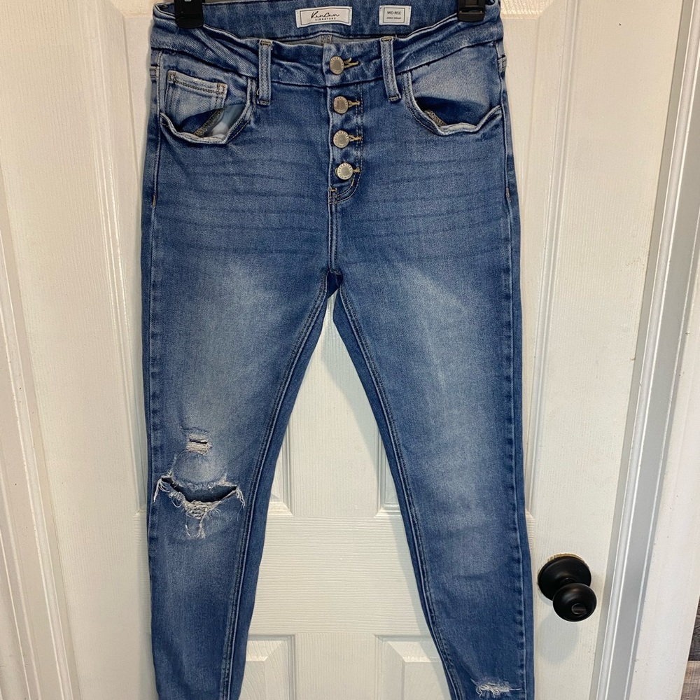 KANCAN Signature Mid-Rise Ankle Skinny Jeans